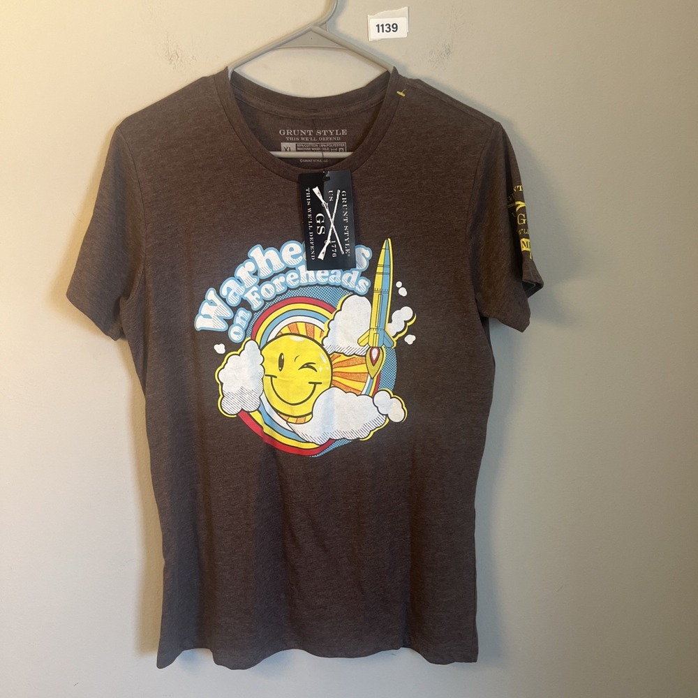 Grunt Style Warheads On Foreheads T Shirt XL Brown NEW WITH TAGS